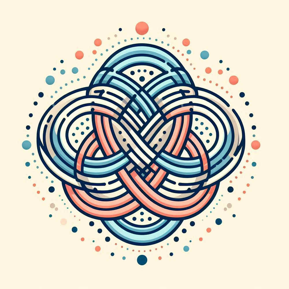 disegno astratto di linee e nodi
