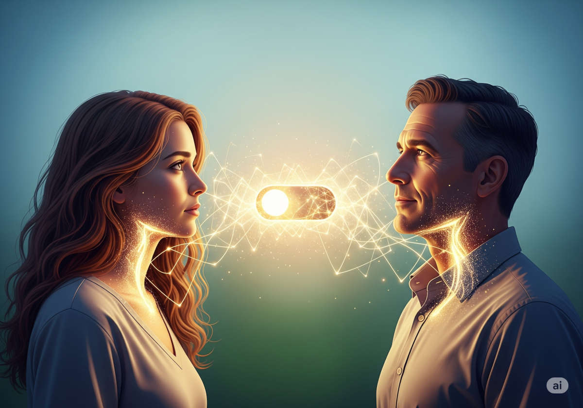 uomo e donna che si guardano